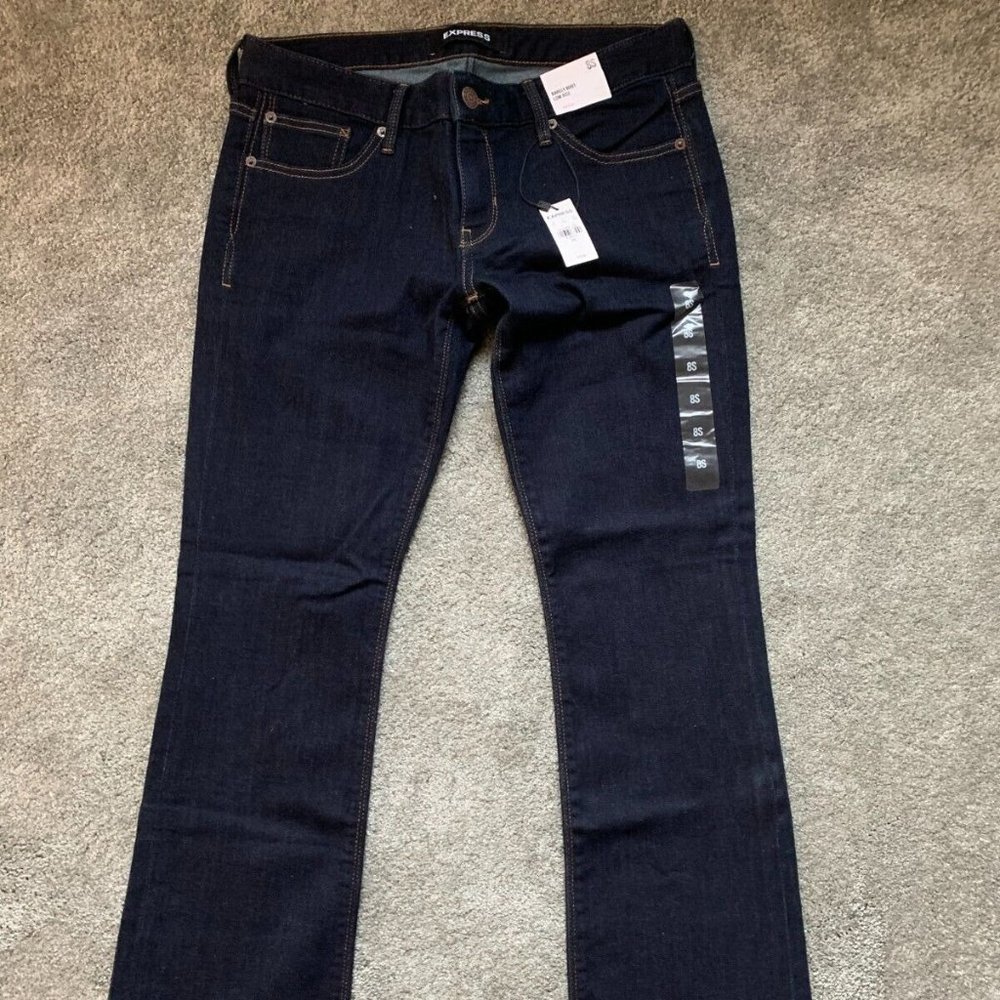 Express Barely Boot low rise stretch jeans womens size 8S new with tags